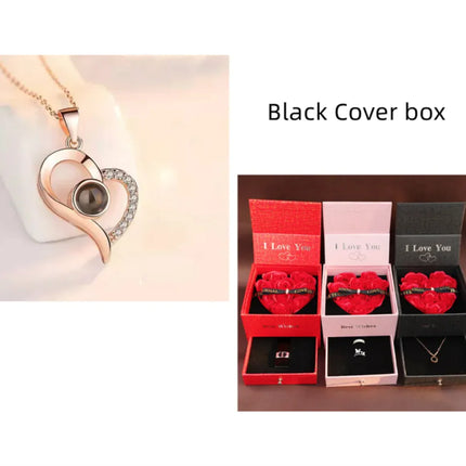 Elegant Rose Necklace Gift Set