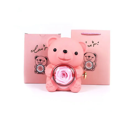 Spinning Teddy Rose Jewelry Case
