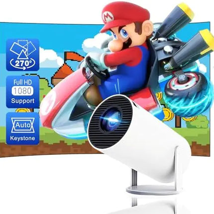 Smart Mini Projector 4K with Auto Correction and WiFi6