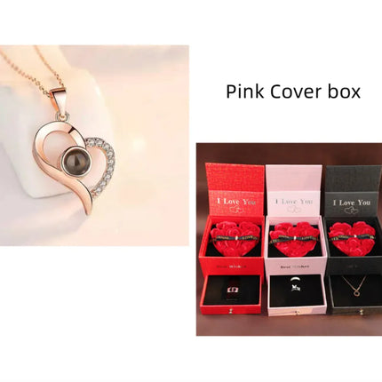 Elegant Rose Necklace Gift Set