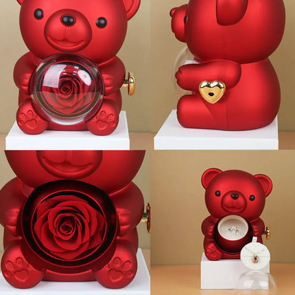 Spinning Teddy Rose Jewelry Case