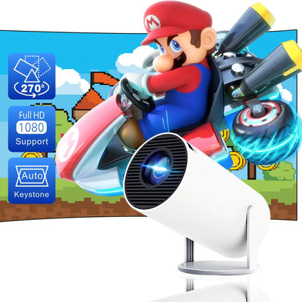 Smart Mini Projector 4K with Auto Correction and WiFi6