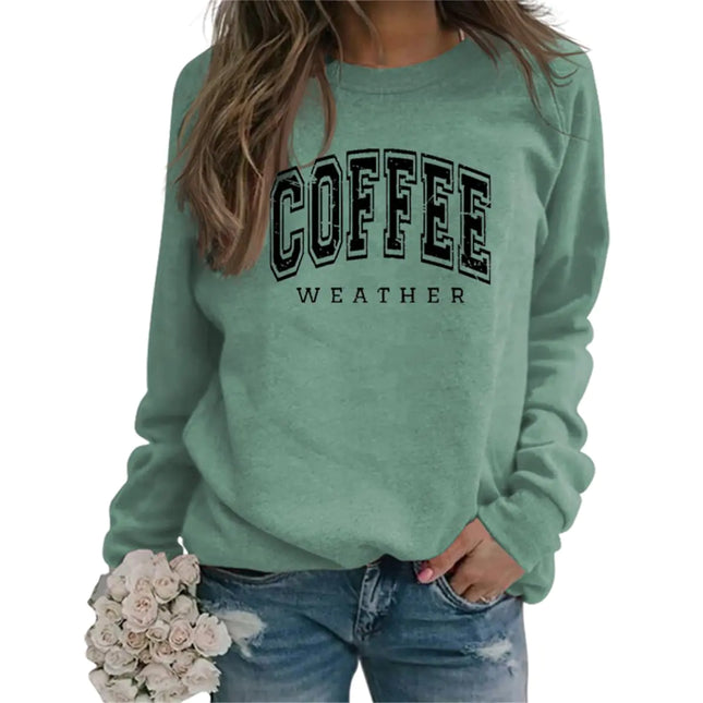 Cozy Coffee Graphic Pullover for Women