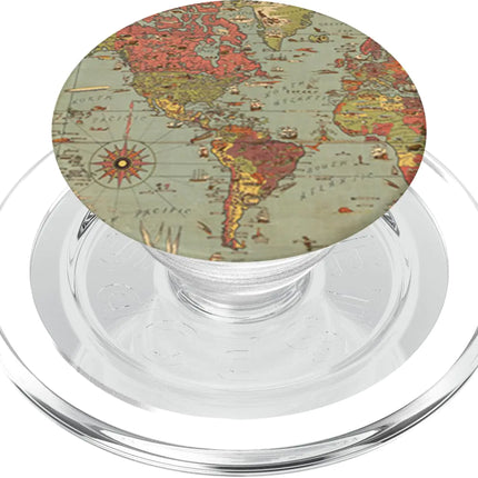 Retro World Map MagSafe PopGrip